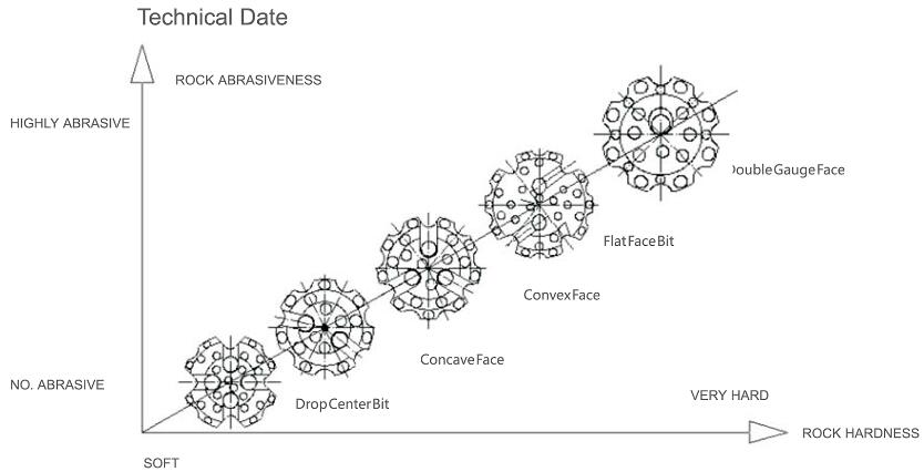 datos t&eacute;cnicos de los bits dth