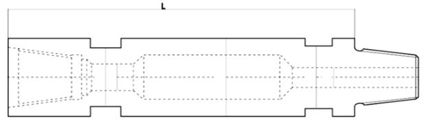 Estructura de la VARILLA DE PERFORACI&Oacute;N DTH